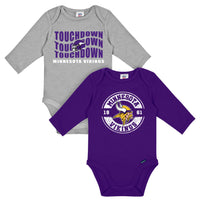 2-Pack Baby Boys Minnesota Vikings Long Sleeve Bodysuit Set