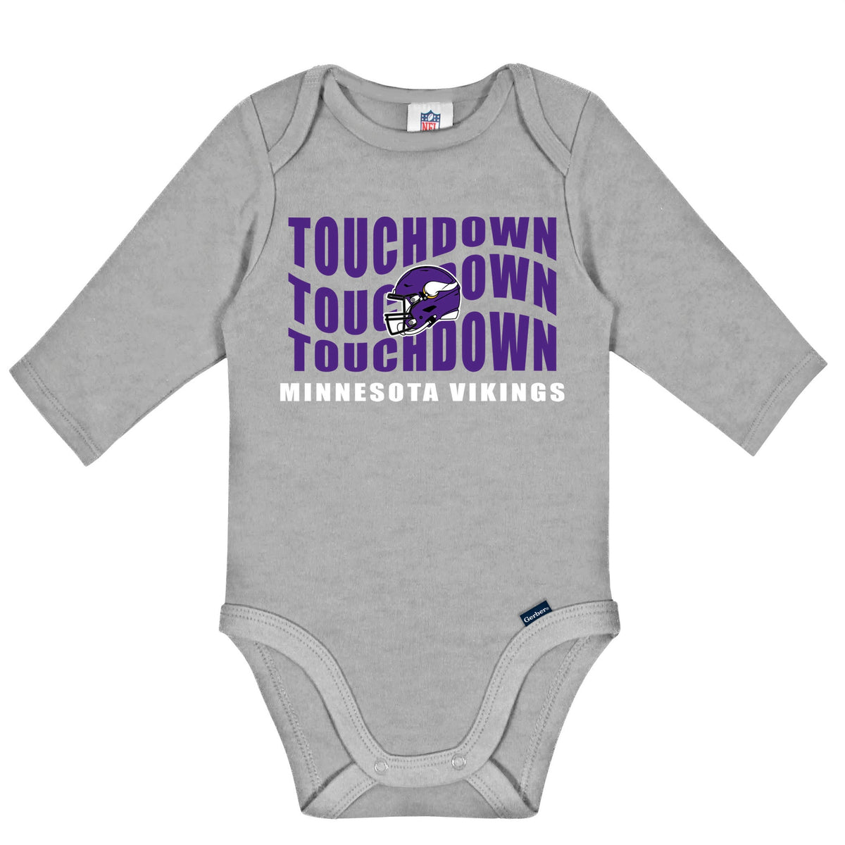 2-Pack Baby Boys Minnesota Vikings Long Sleeve Bodysuit Set, view 2