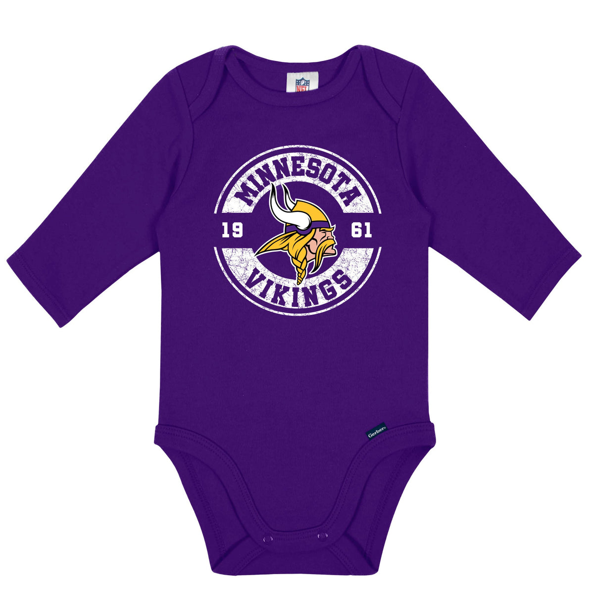 2-Pack Baby Boys Minnesota Vikings Long Sleeve Bodysuit Set, view 3