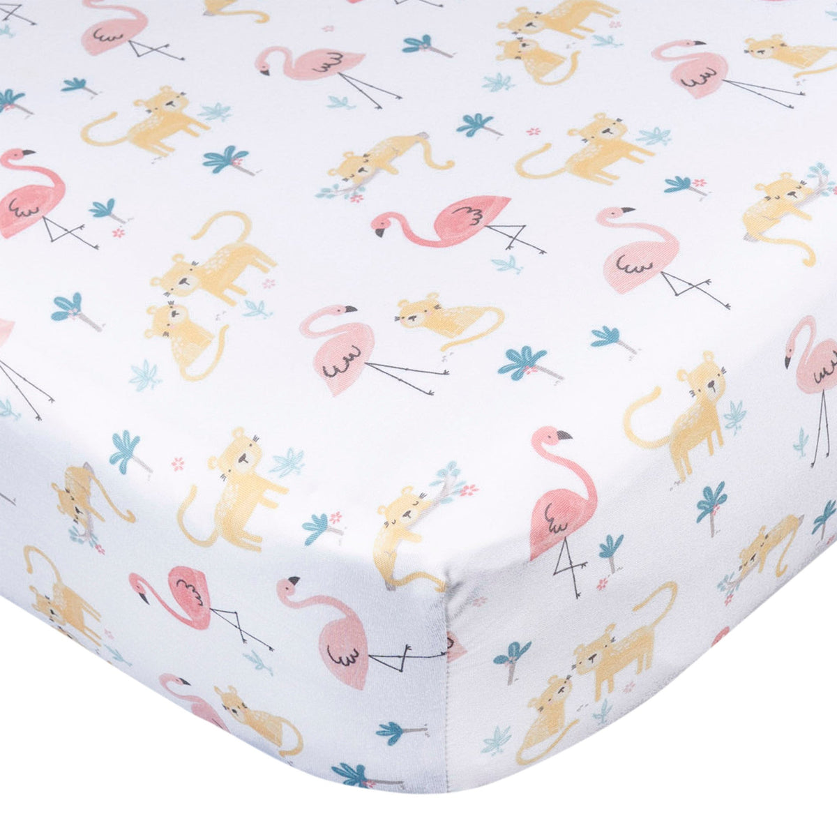 2-Pack Baby Girls Animal Geo Crib Sheet, view 2