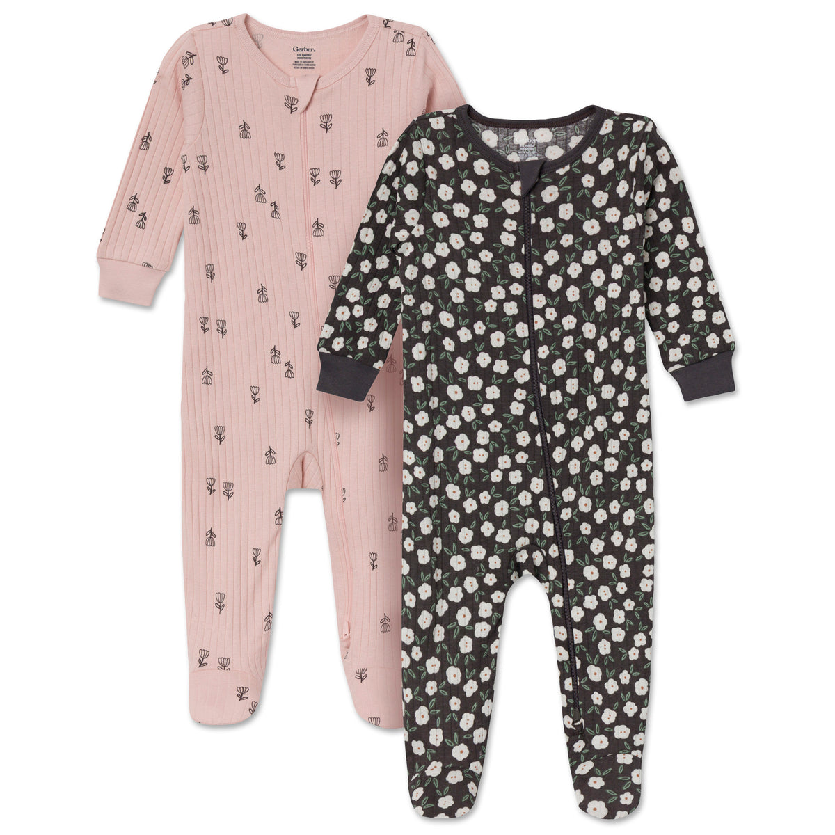 2-Pack Baby Girls Floral Sleep 'N Play