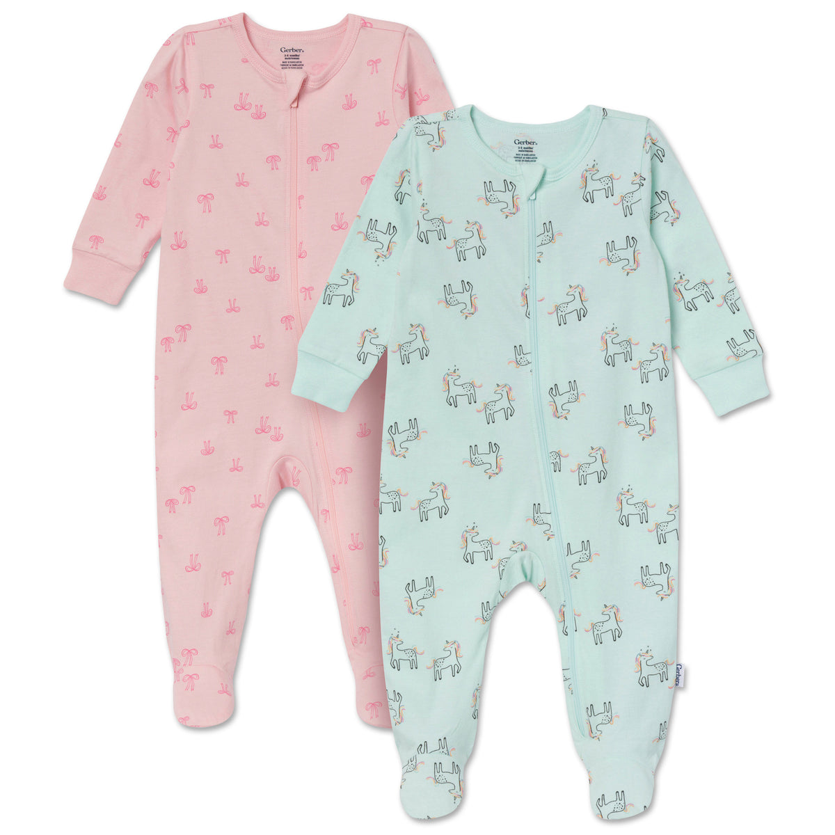 2-Pack Baby Girls Unicorns Sleep 'N Play