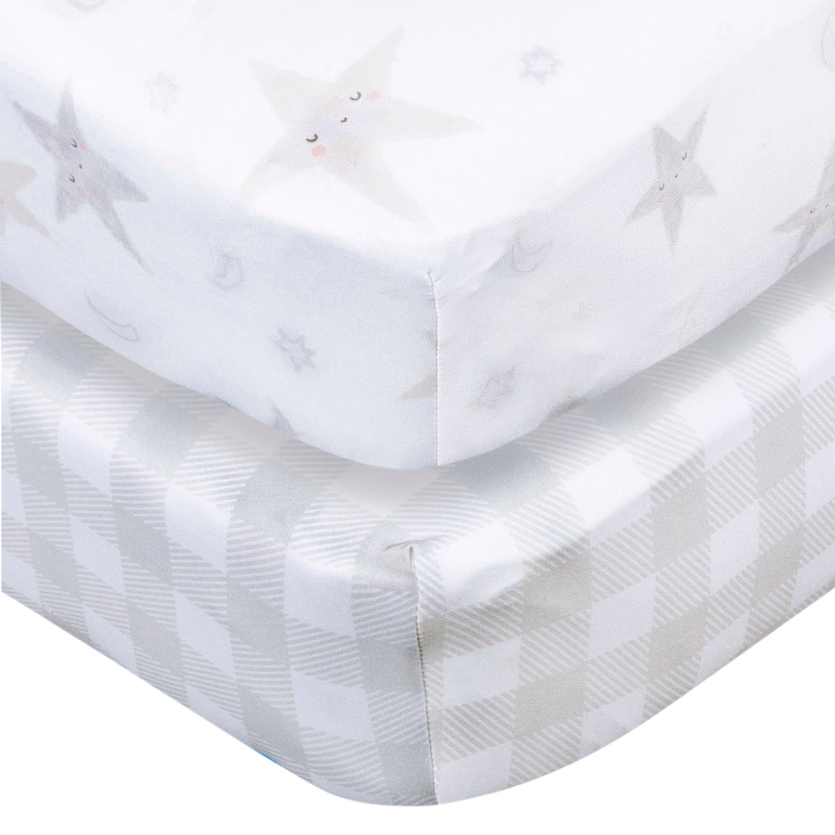 2-Pack Baby Neutral Celestial Crib Sheet