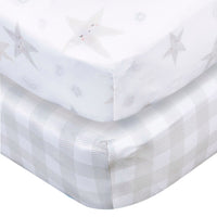 2-Pack Baby Neutral Celestial Crib Sheet