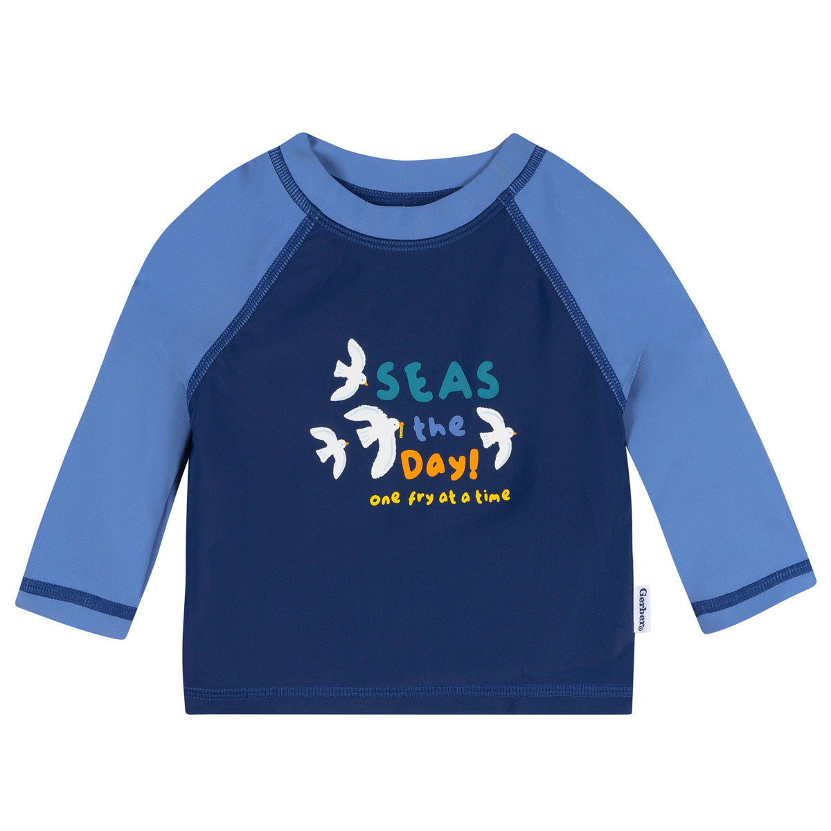2-Piece Baby & Toddler Boys Blue Birds Rashguard & Trunks Set, view 2