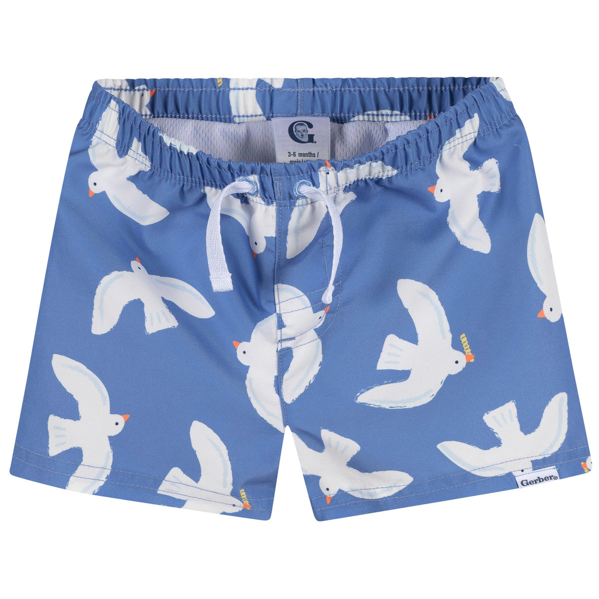 2-Piece Baby & Toddler Boys Blue Birds Rashguard & Trunks Set, view 5