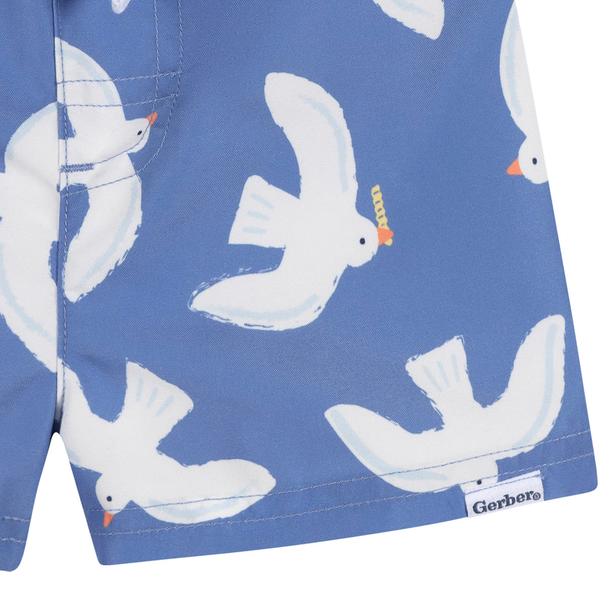 2-Piece Baby & Toddler Boys Blue Birds Rashguard & Trunks Set, view 7