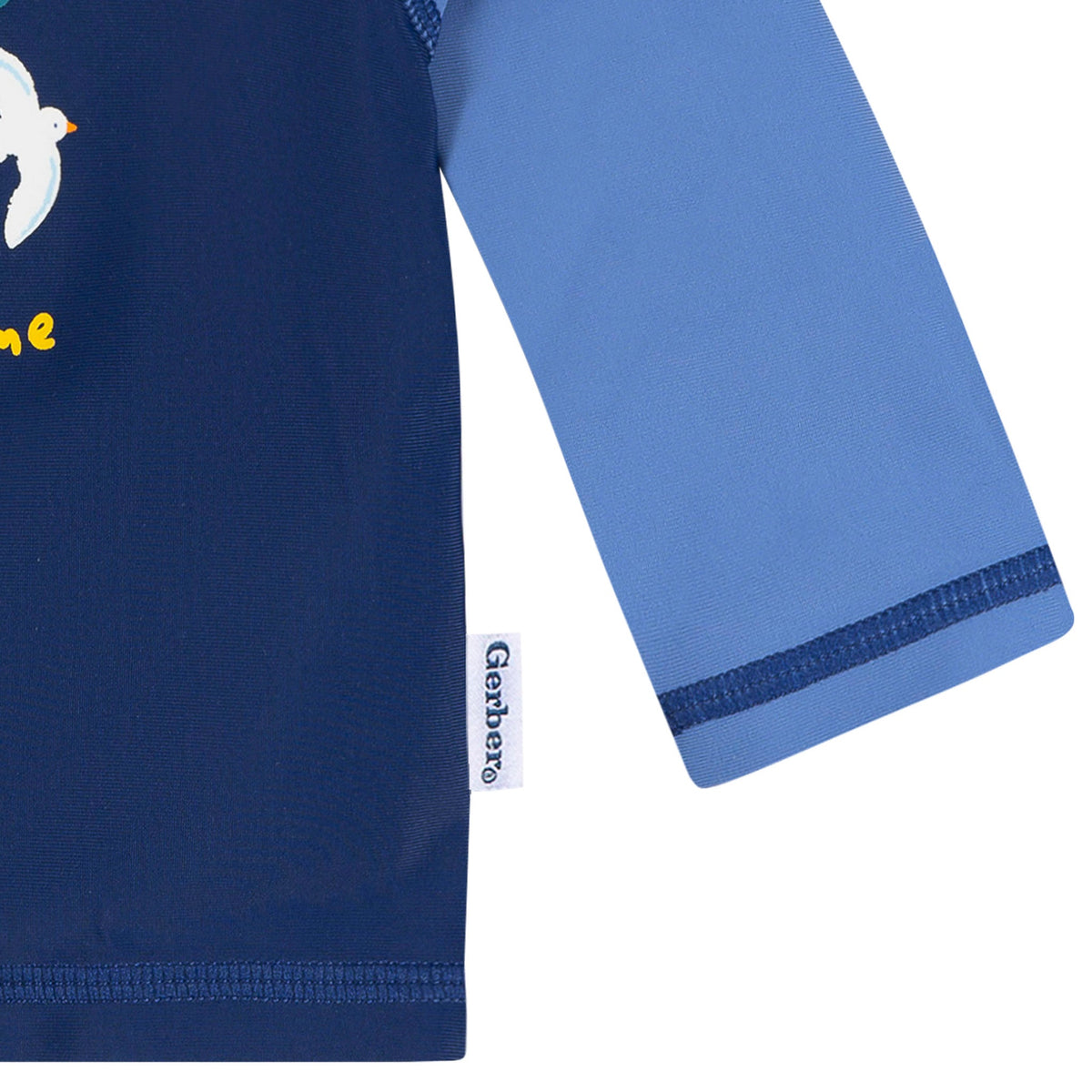2-Piece Baby & Toddler Boys Blue Birds Rashguard & Trunks Set, view 3