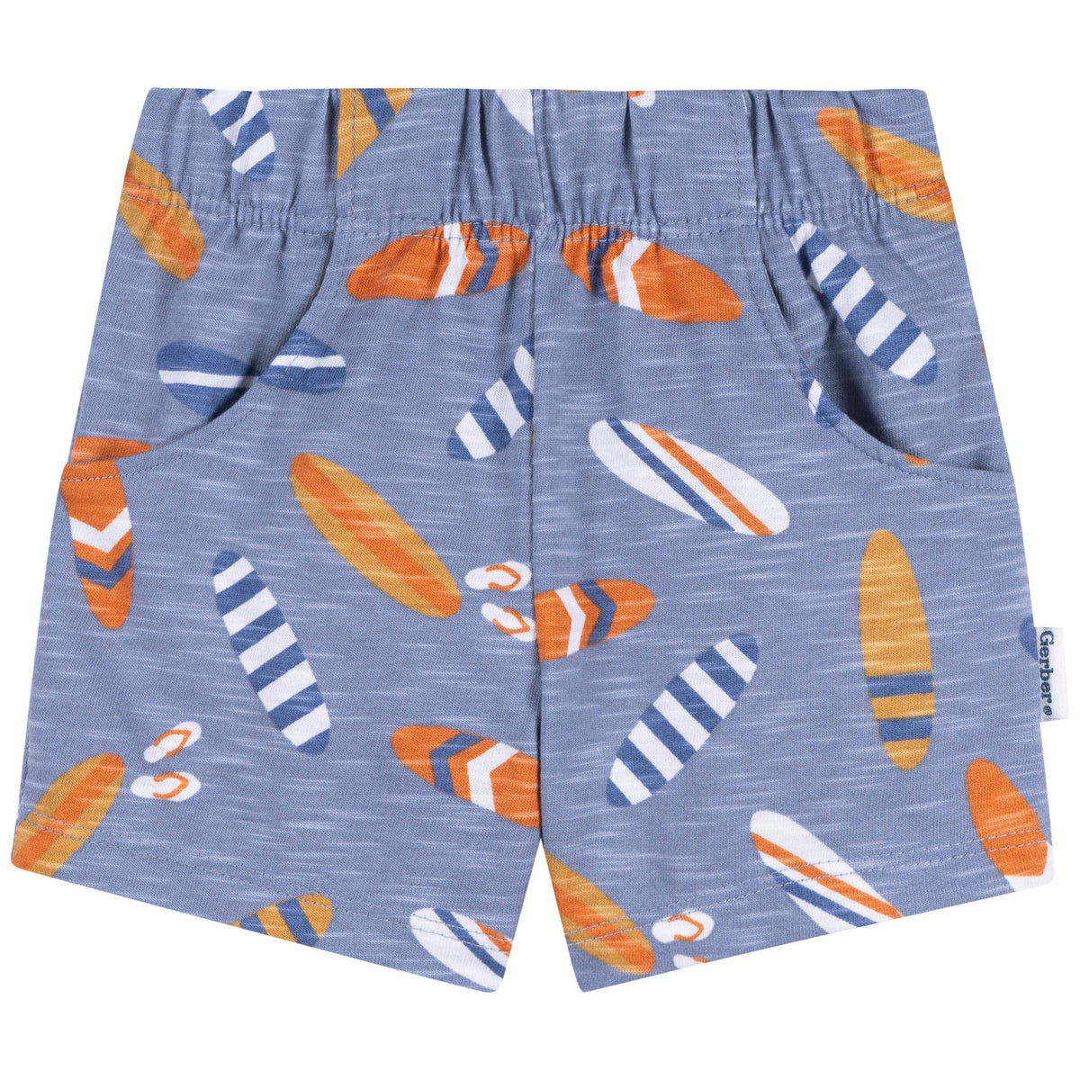 2-Piece Baby & Toddler Boys Blue Surfboard T-Shirt and Shorts Set, view 4