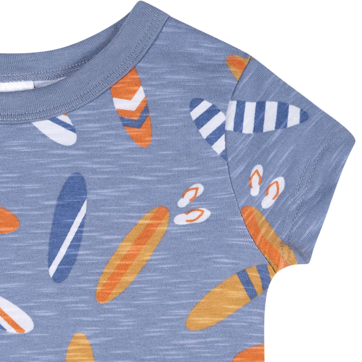 2-Piece Baby & Toddler Boys Blue Surfboard T-Shirt and Shorts Set, view 3