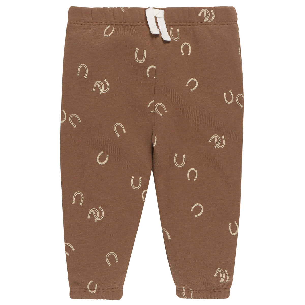 2-Piece Baby & Toddler Boys Brown Horseshoe Fleece Outfit Set, view 5