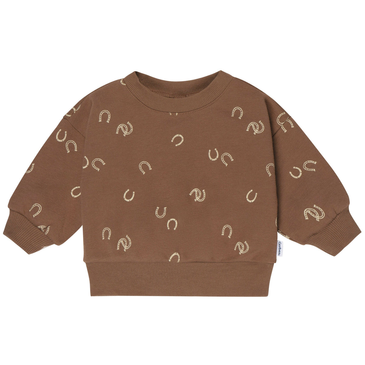 2-Piece Baby & Toddler Boys Brown Horseshoe Fleece Outfit Set, view 2