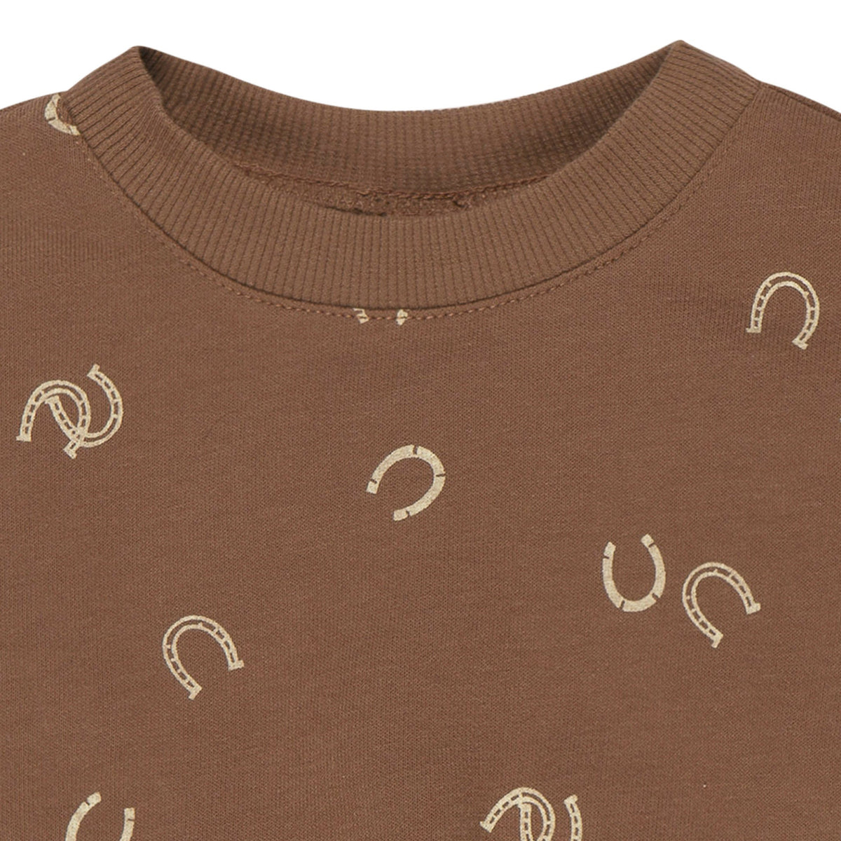 2-Piece Baby & Toddler Boys Brown Horseshoe Fleece Outfit Set, view 3