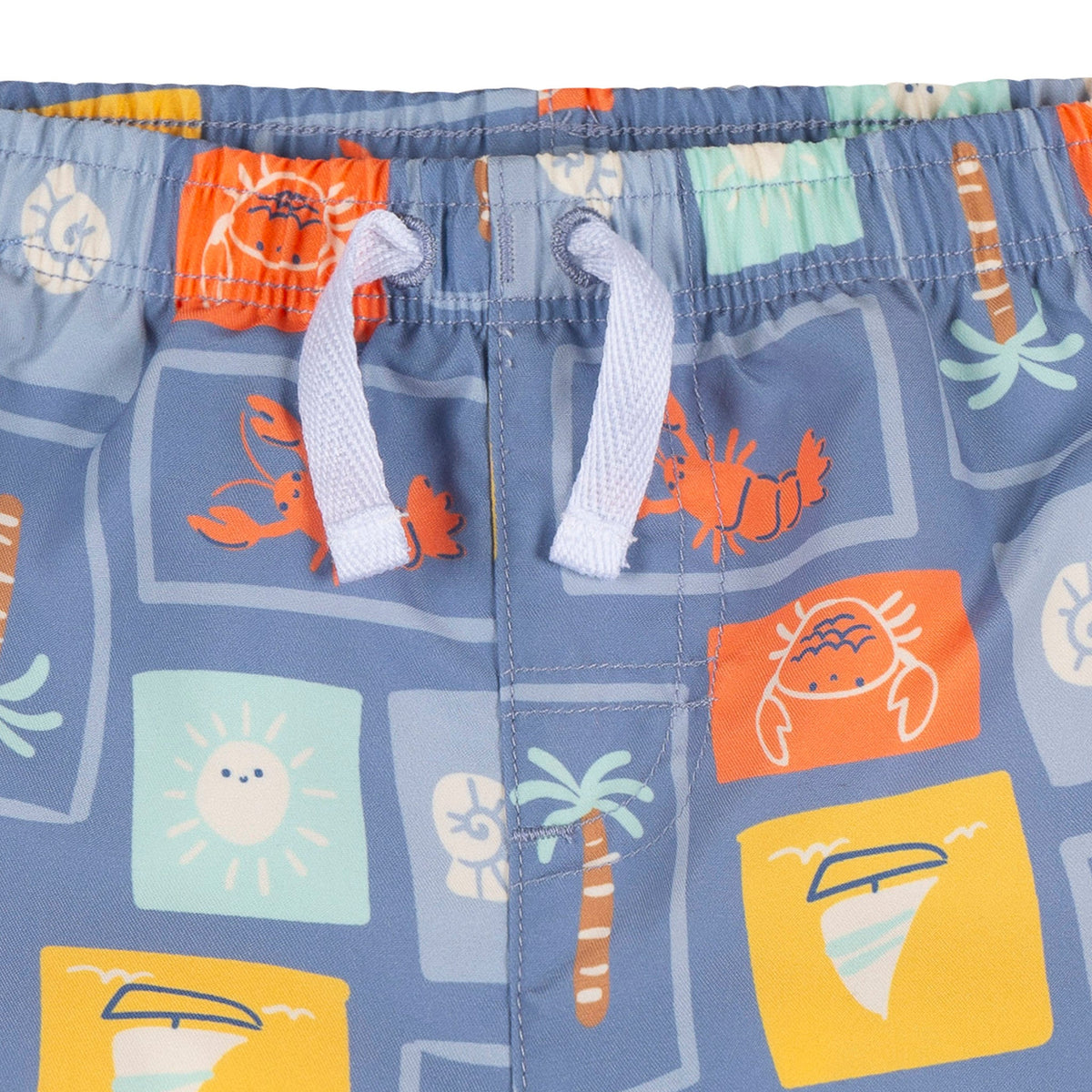2-Piece Baby & Toddler Boys Green Stamps Rashguard & Trunks Set, view 6
