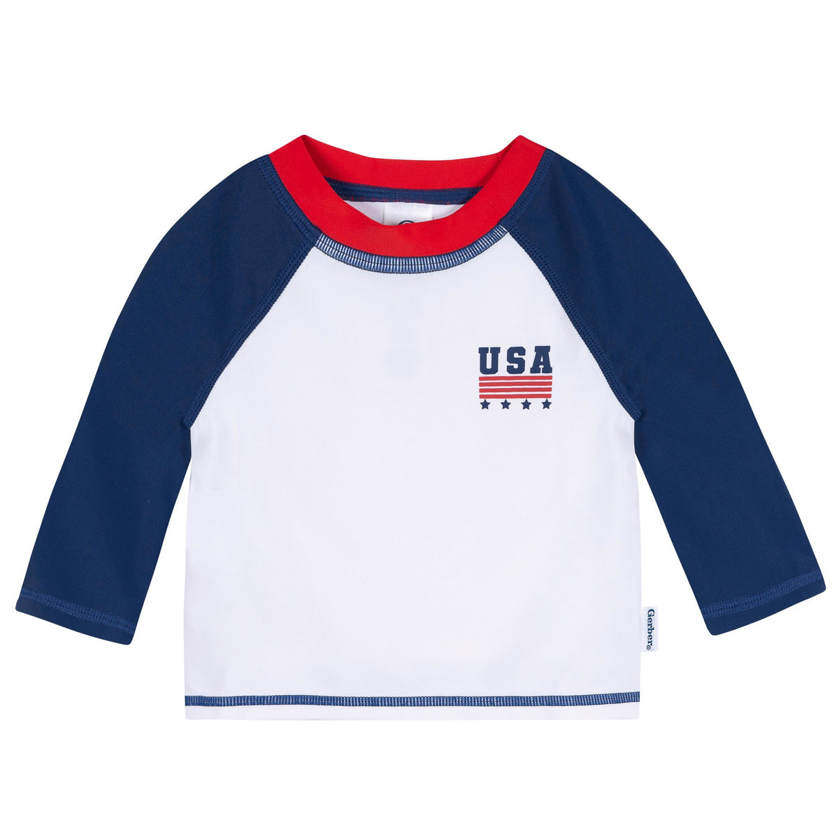 2-Piece Baby & Toddler Boys Patriotic Stars Rashguard & Trunks Set, view 2