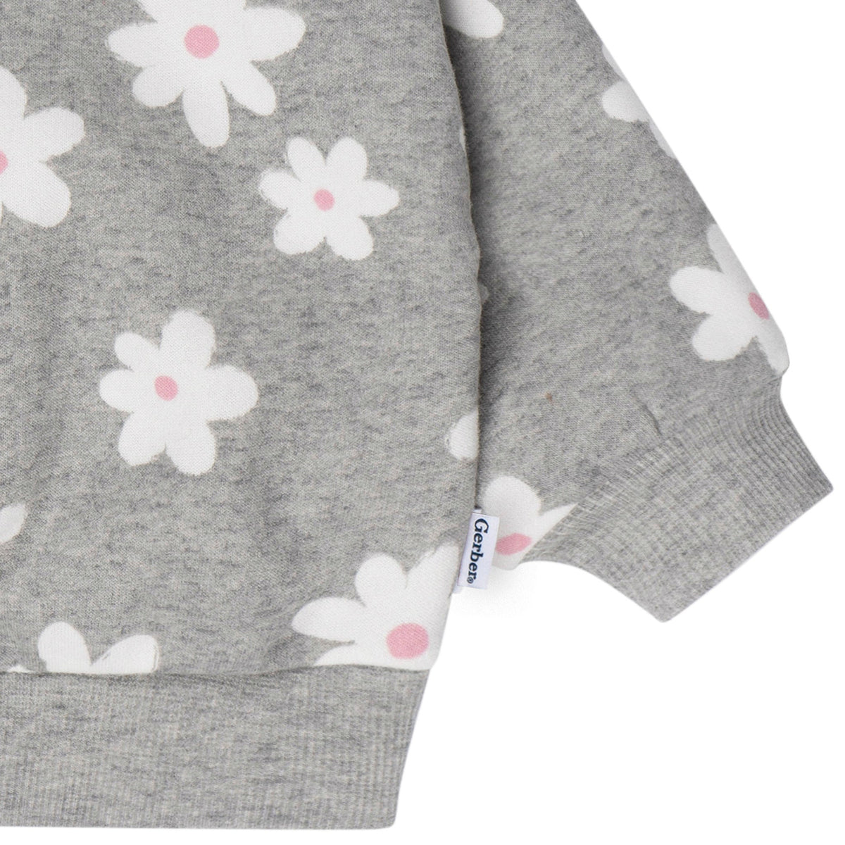 2-Piece Baby & Toddler Girls Big Daisies Fleece Outfit Set, view 4