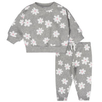 2-Piece Baby & Toddler Girls Big Daisies Fleece Outfit Set