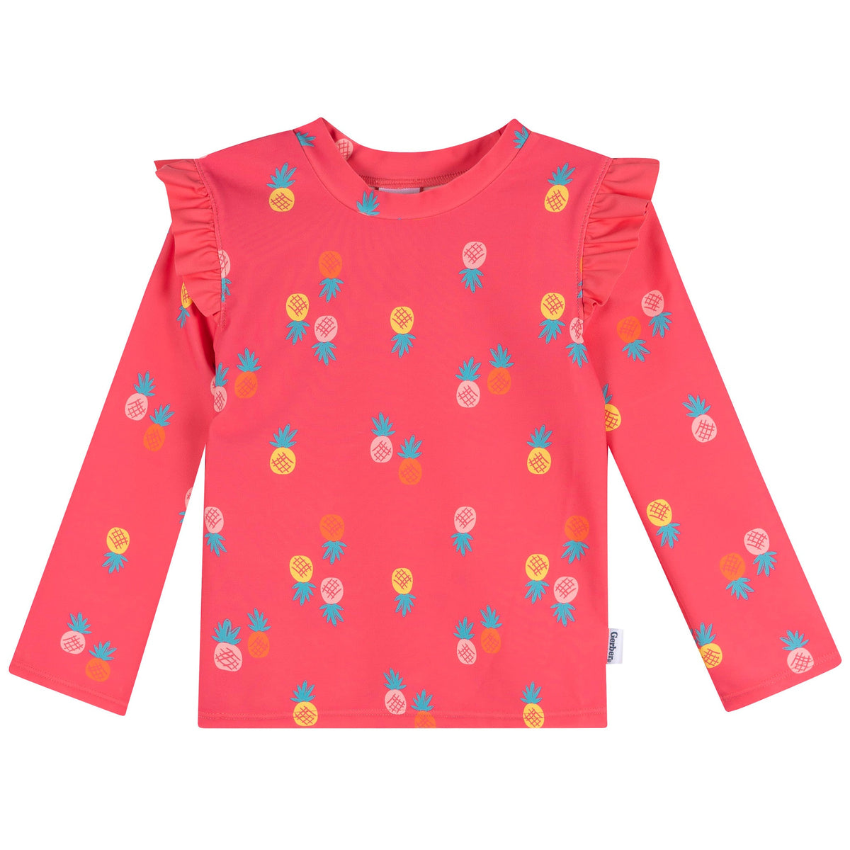 2-Piece Baby & Toddler Girls Pink Pineapple Rashguard and Bottoms, view 2