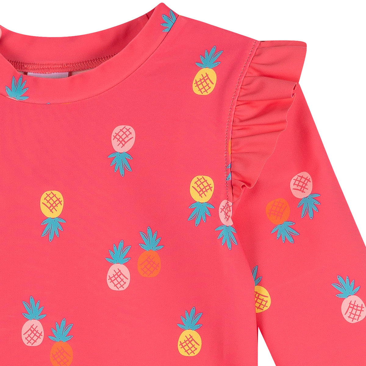 2-Piece Baby & Toddler Girls Pink Pineapple Rashguard and Bottoms, view 3