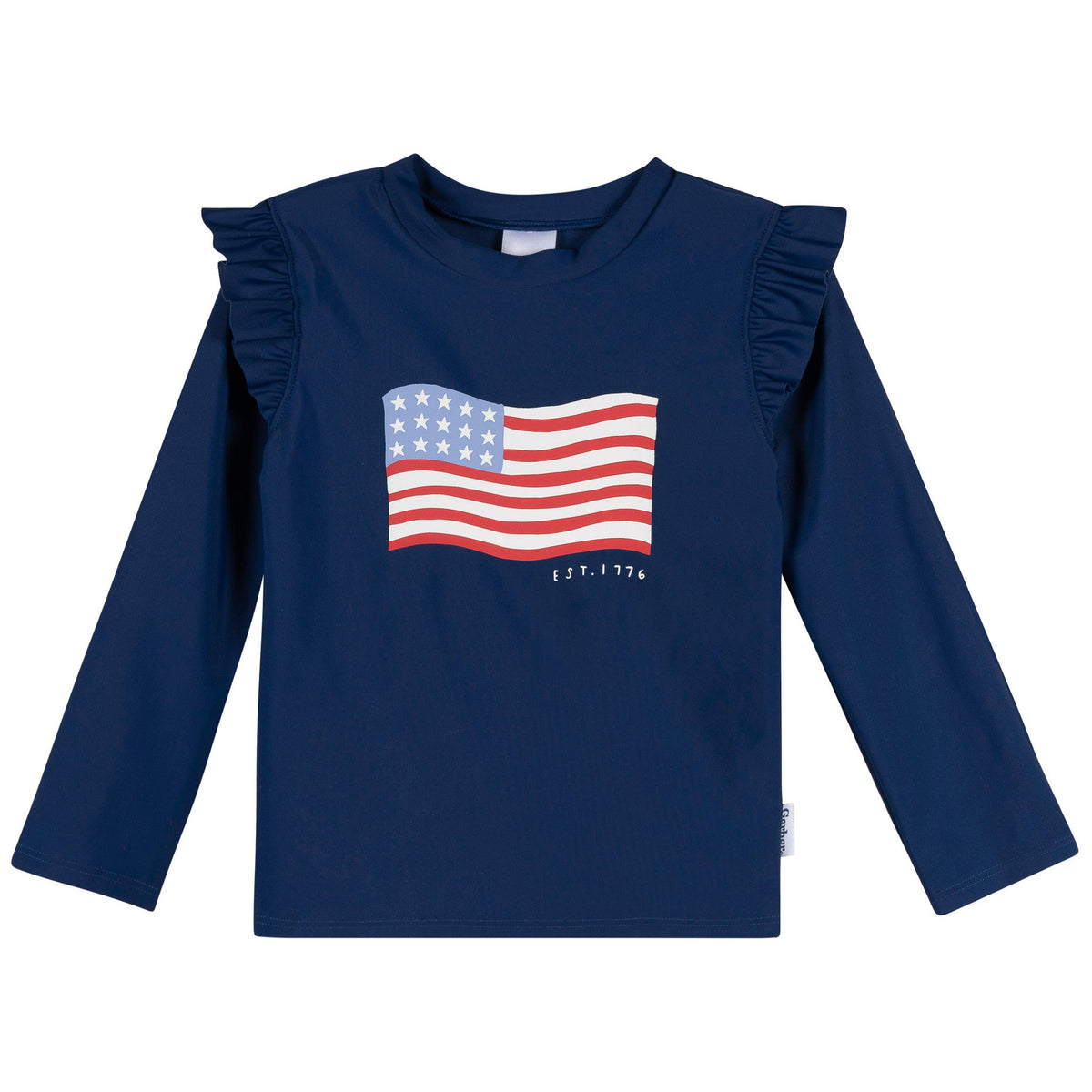2-Piece Baby & Toddler Girls Usa Flag Rashguard and Bottoms, view 2