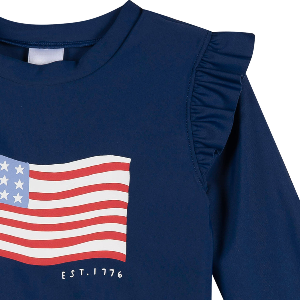 2-Piece Baby & Toddler Girls Usa Flag Rashguard and Bottoms, view 3