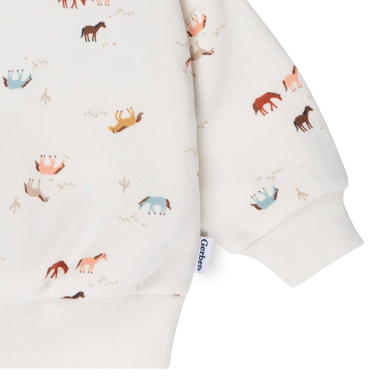 2-Piece Baby & Toddler Girls Western Horses Fleece Outfit Set, view 4