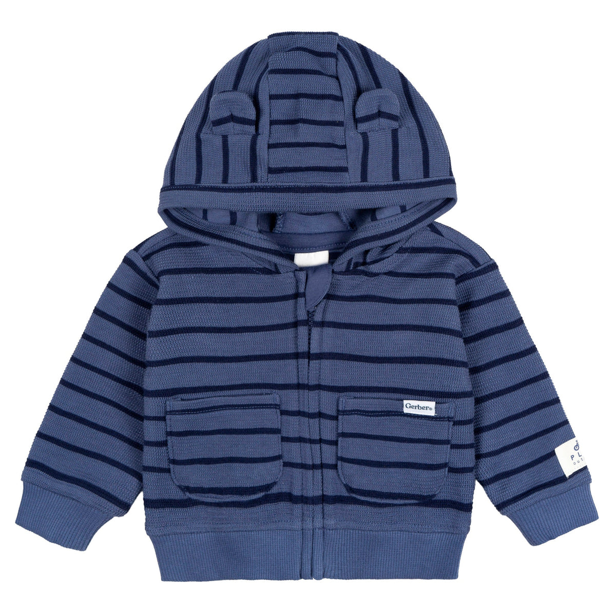 2-Piece Baby Boys Blue Hooded Jacket & Jogger Set-Gerber Childrenswear Wholesale