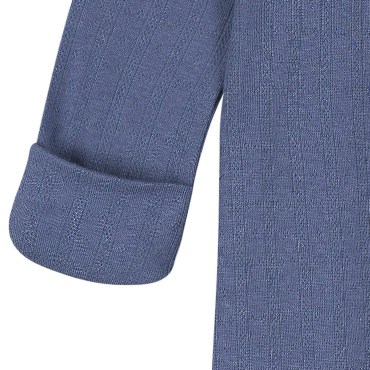 2-Piece Baby Boys Gray Blue Gown & Hat Set