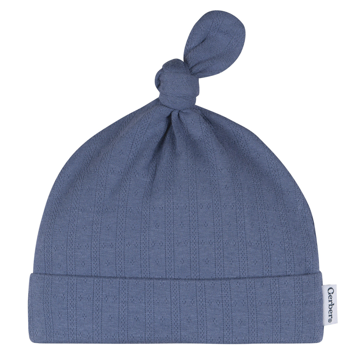 2-Piece Baby Boys Gray Blue Gown & Hat Set