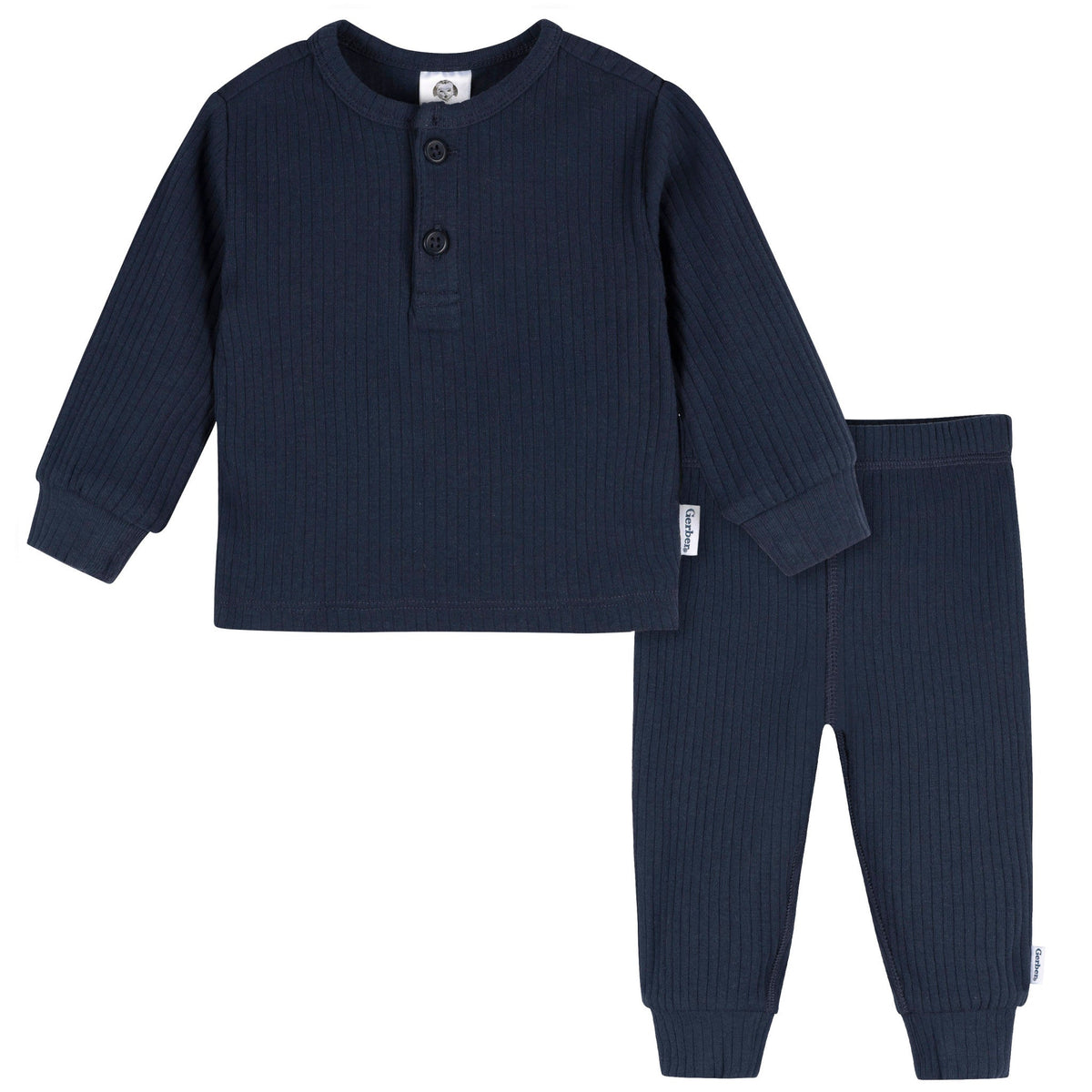 2-Piece Baby Boys Blue Nights Top and Active Pant Set