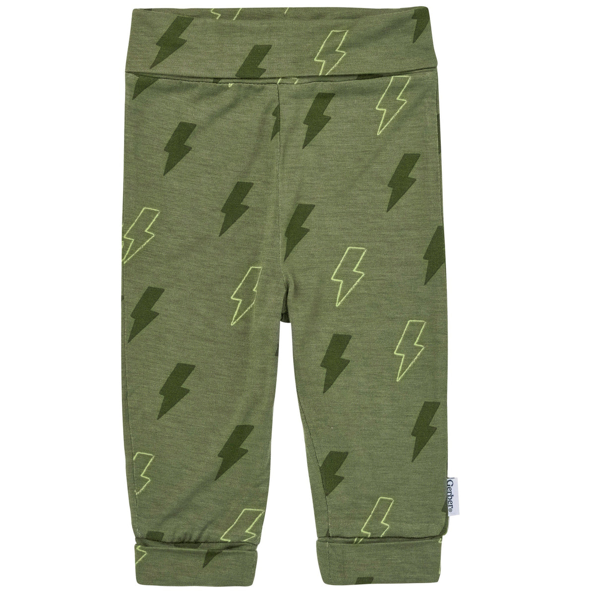 2-Piece Baby Boys Green Bolts Onesie® Pant Set-Gerber Childrenswear Wholesale