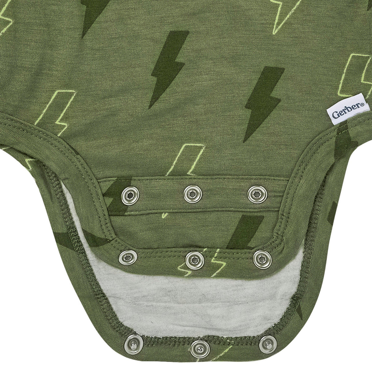 2-Piece Baby Boys Green Bolts Onesie® Pant Set-Gerber Childrenswear Wholesale