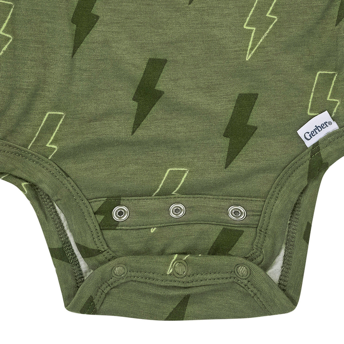 2-Piece Baby Boys Green Bolts Onesie® Pant Set-Gerber Childrenswear Wholesale