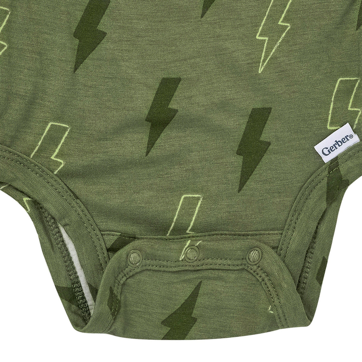 2-Piece Baby Boys Green Bolts Onesie® Pant Set-Gerber Childrenswear Wholesale
