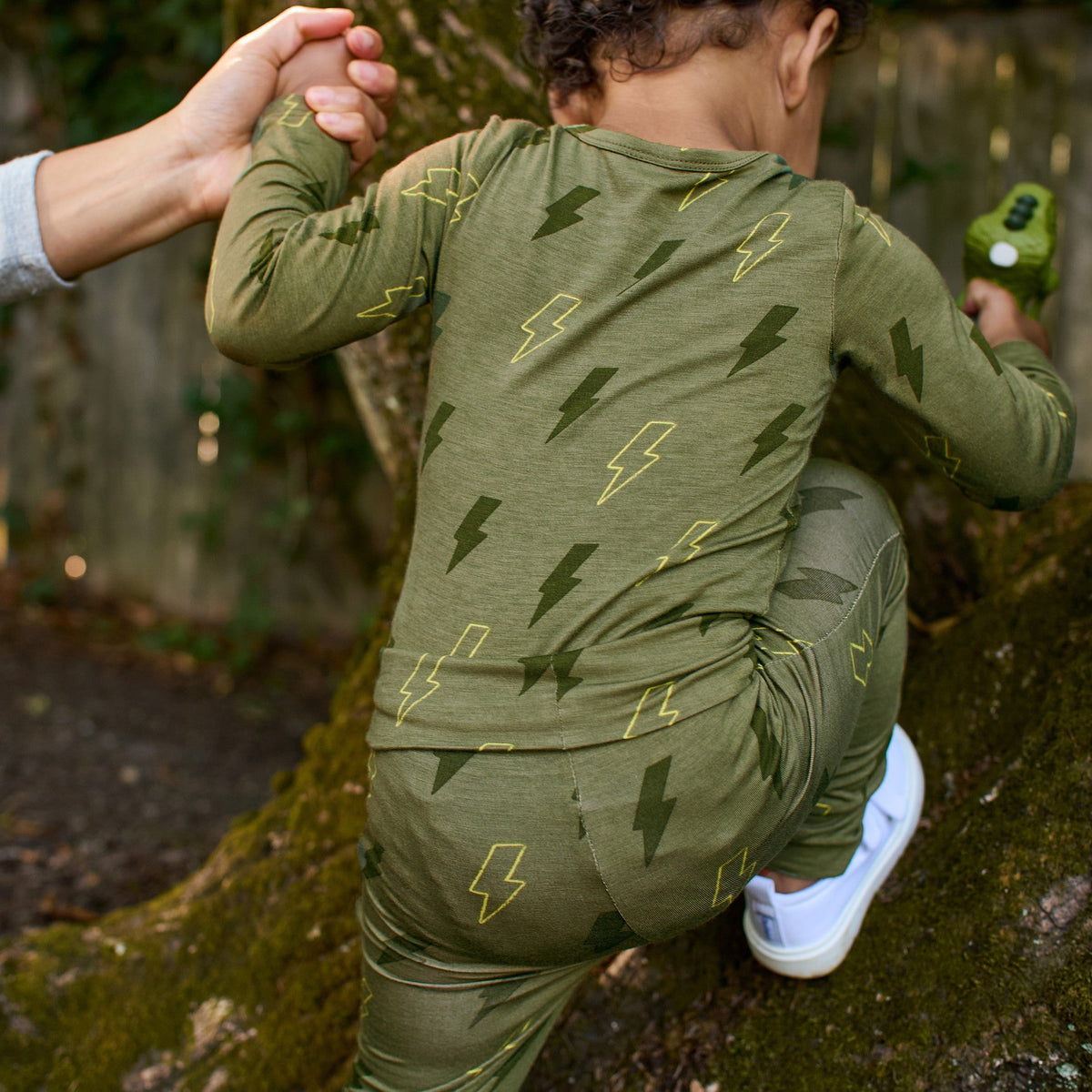 2-Piece Baby Boys Green Bolts Onesie® Pant Set-Gerber Childrenswear Wholesale