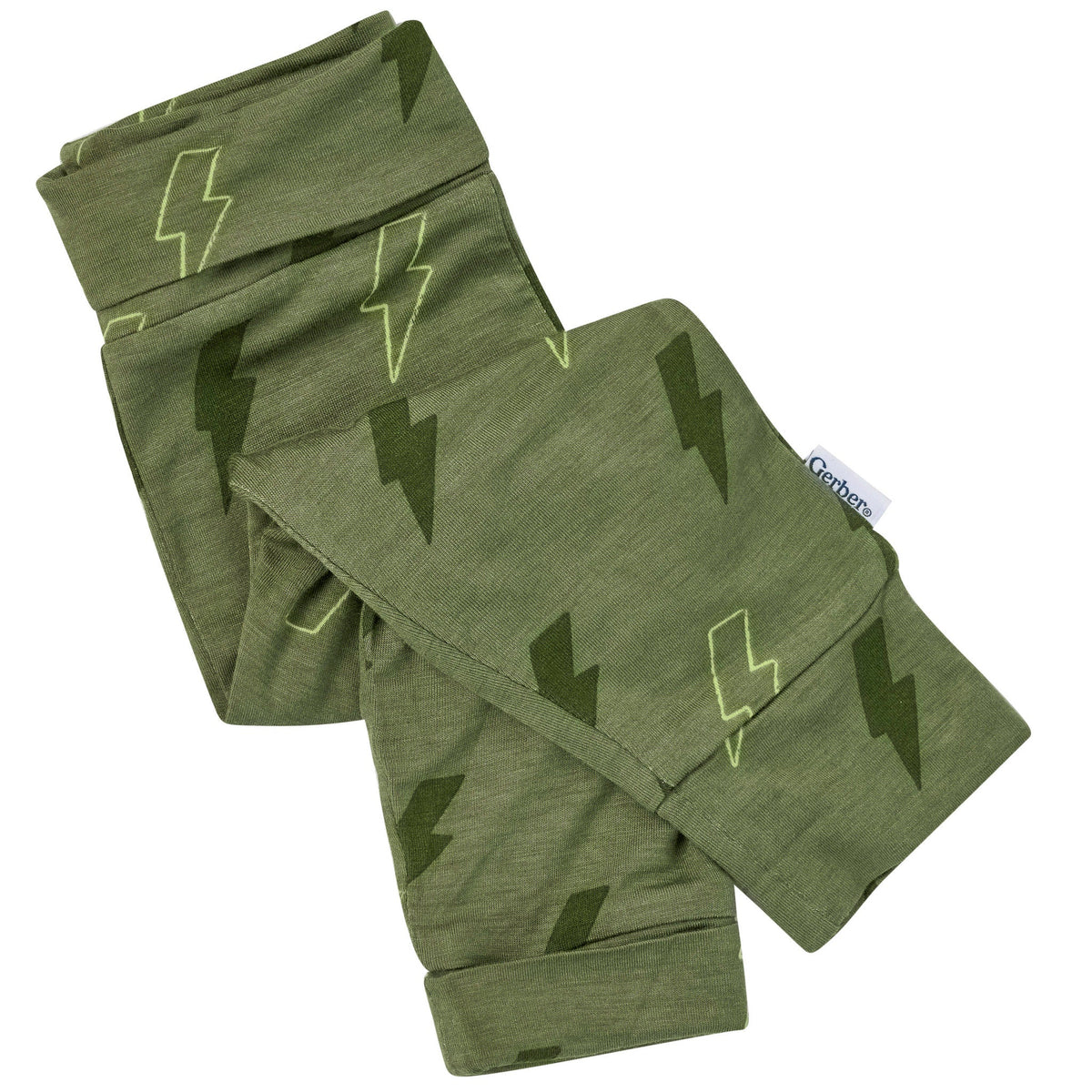 2-Piece Baby Boys Green Bolts Onesie® Pant Set-Gerber Childrenswear Wholesale