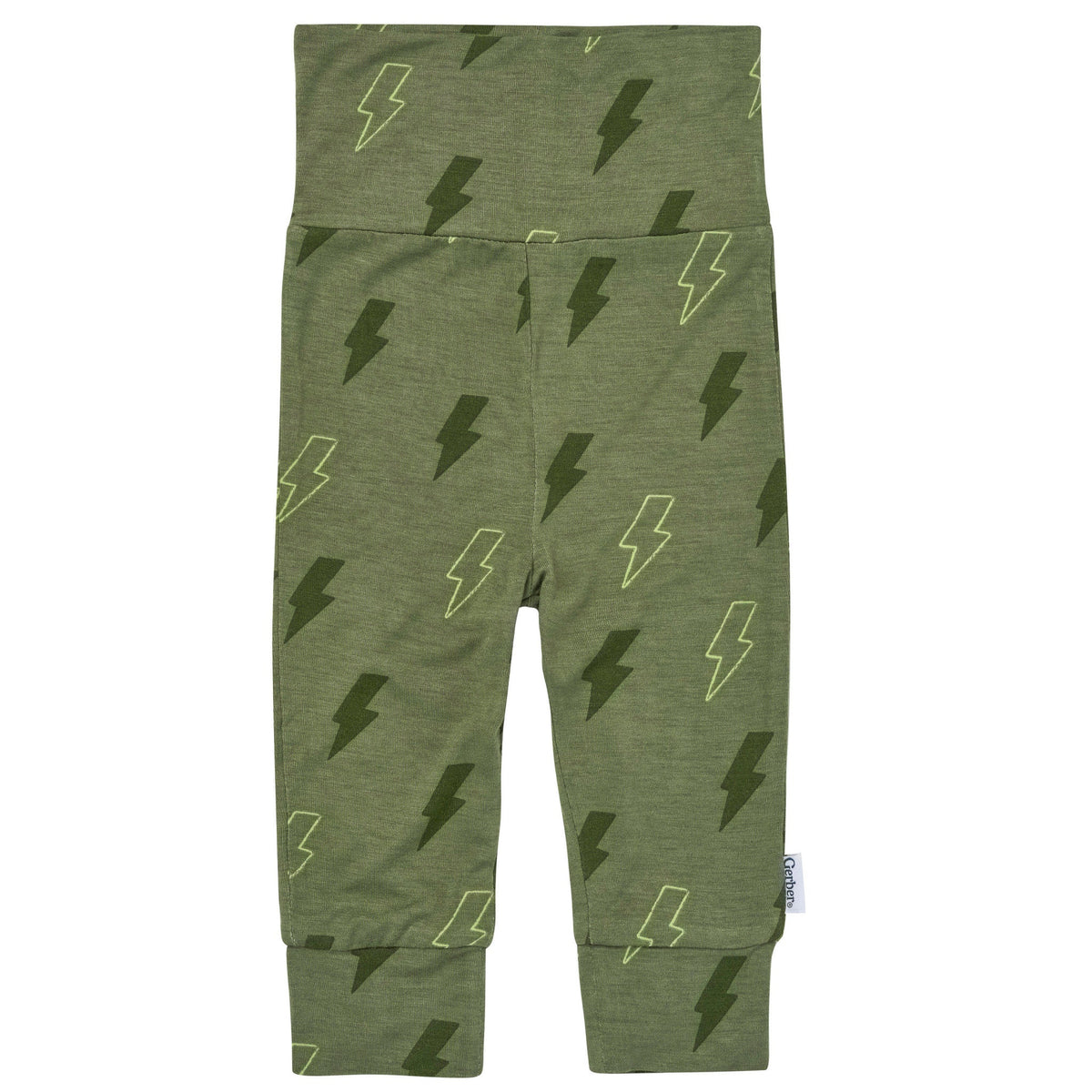 2-Piece Baby Boys Green Bolts Onesie® Pant Set-Gerber Childrenswear Wholesale