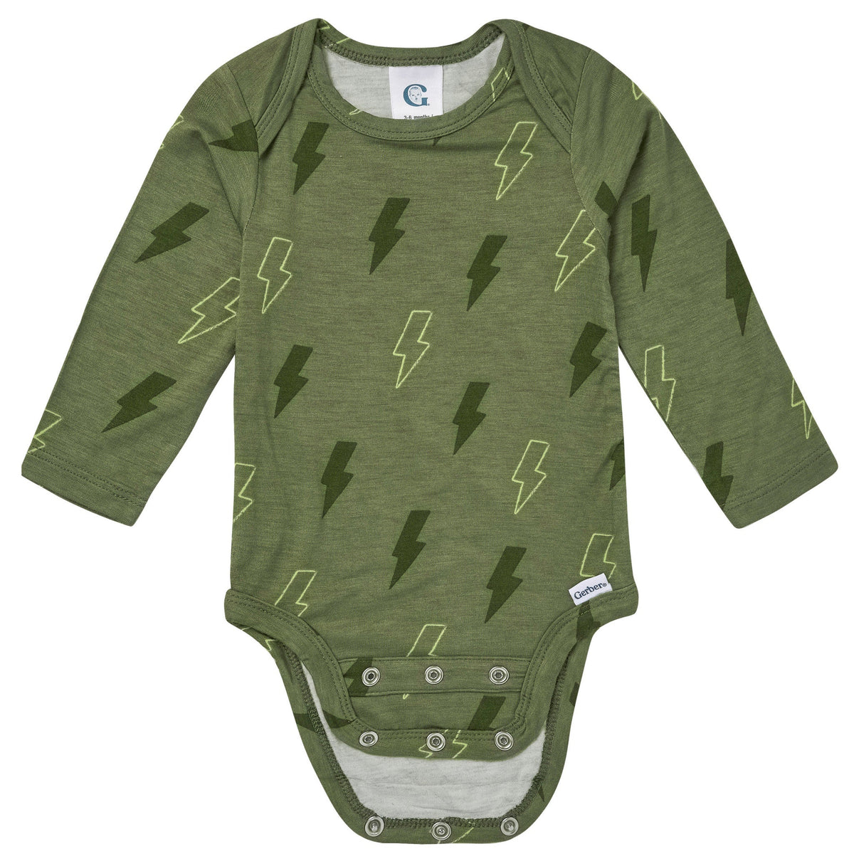 2-Piece Baby Boys Green Bolts Onesie® Pant Set-Gerber Childrenswear Wholesale