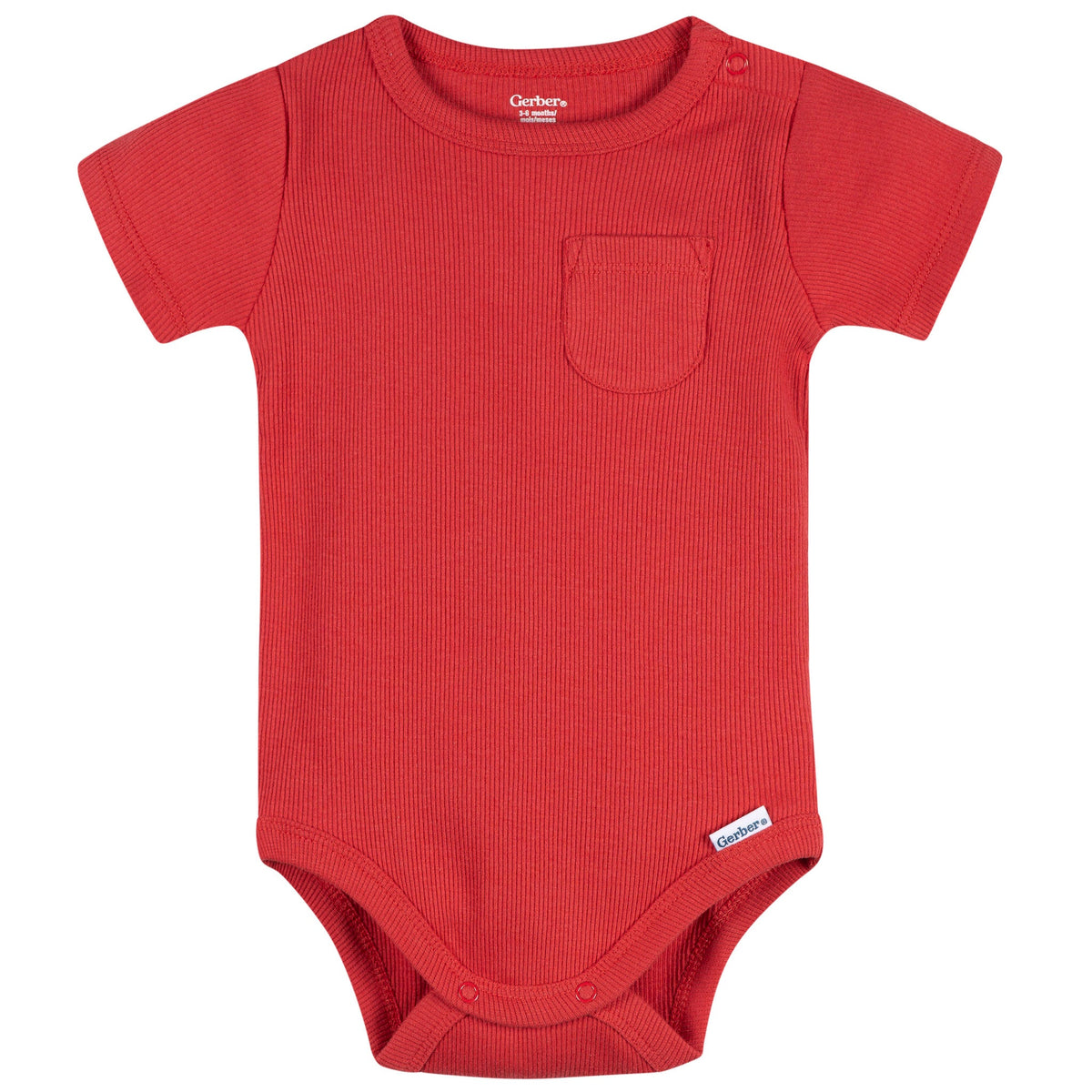 2-Piece Baby Boys Red Bodysuit & Shorts Set, view 2