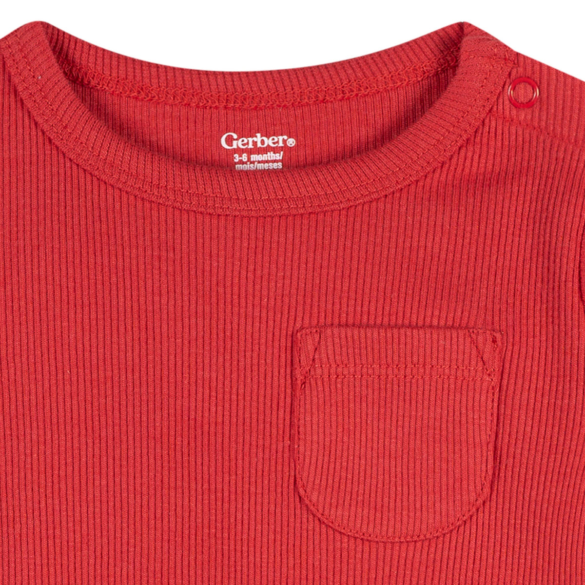 2-Piece Baby Boys Red Bodysuit & Shorts Set, view 3