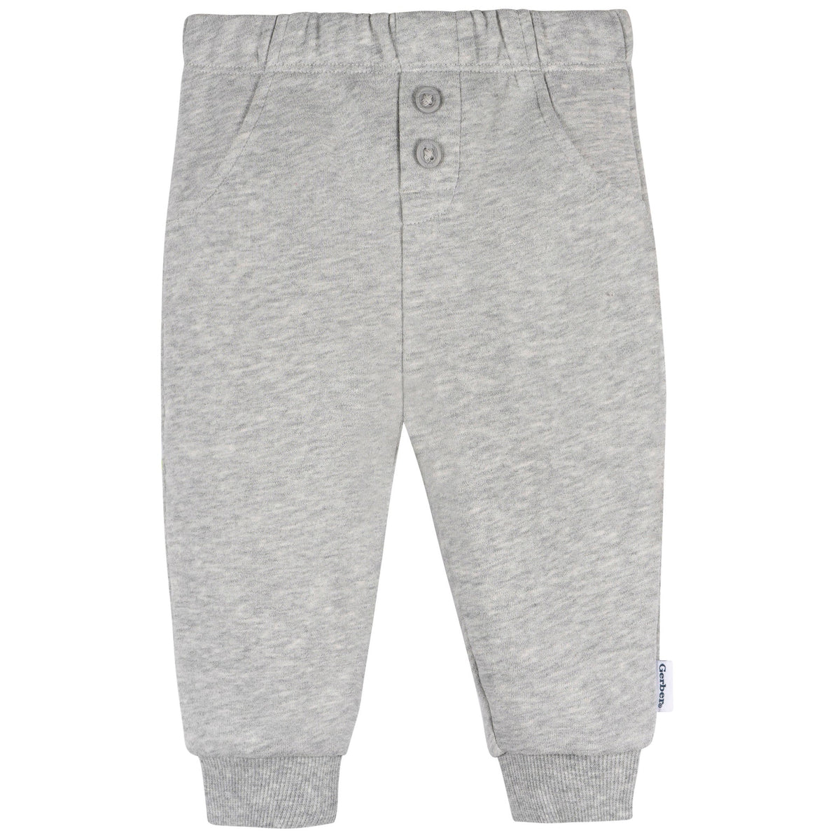 2-Piece Baby Boys White Top & Joggers, view 3