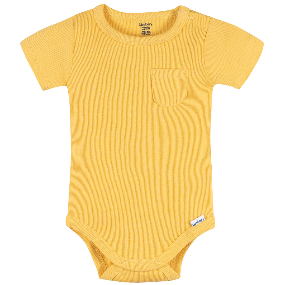 2-Piece Baby Boys Yellow Bodysuit & Shorts Set, view 2