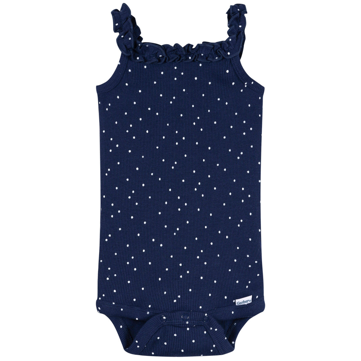 2-Piece Baby Girls Navy Bodysuit & Shorts Set, view 2