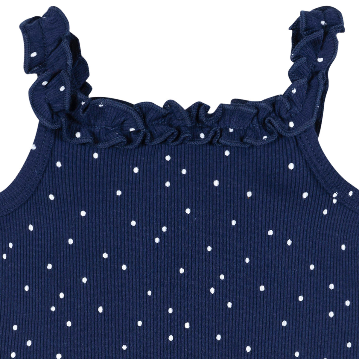 2-Piece Baby Girls Navy Bodysuit & Shorts Set, view 3