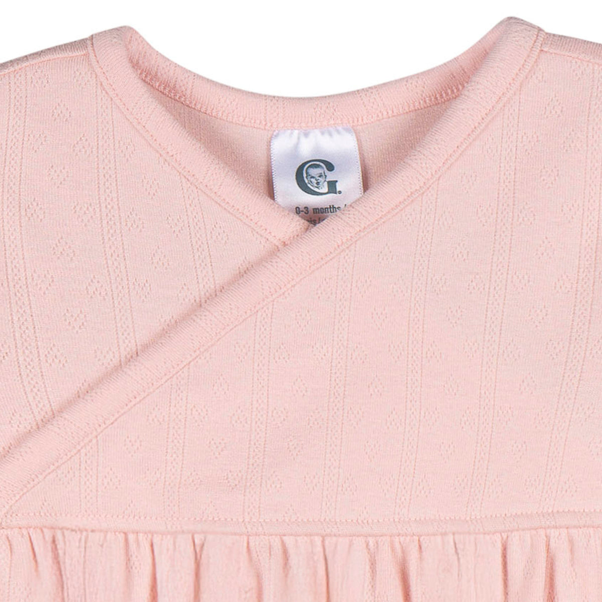 2-Piece Baby Girls Pink Dogwood Gown & Hat Set