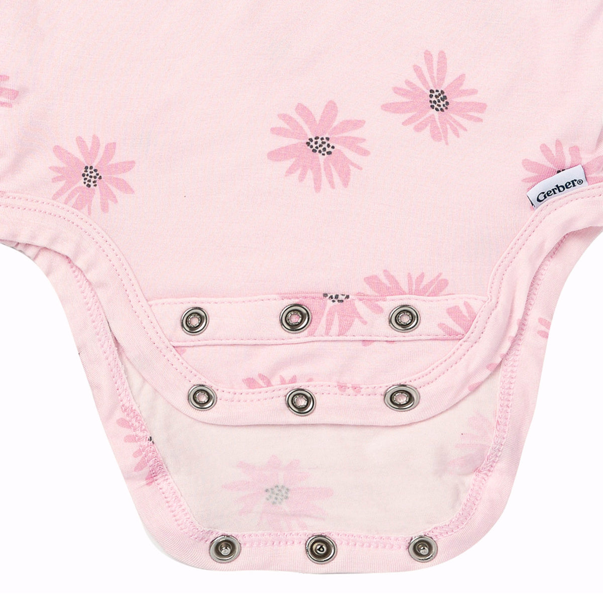 2-Piece Baby Girls Pink Floral Onesie® Pant Set-Gerber Childrenswear Wholesale