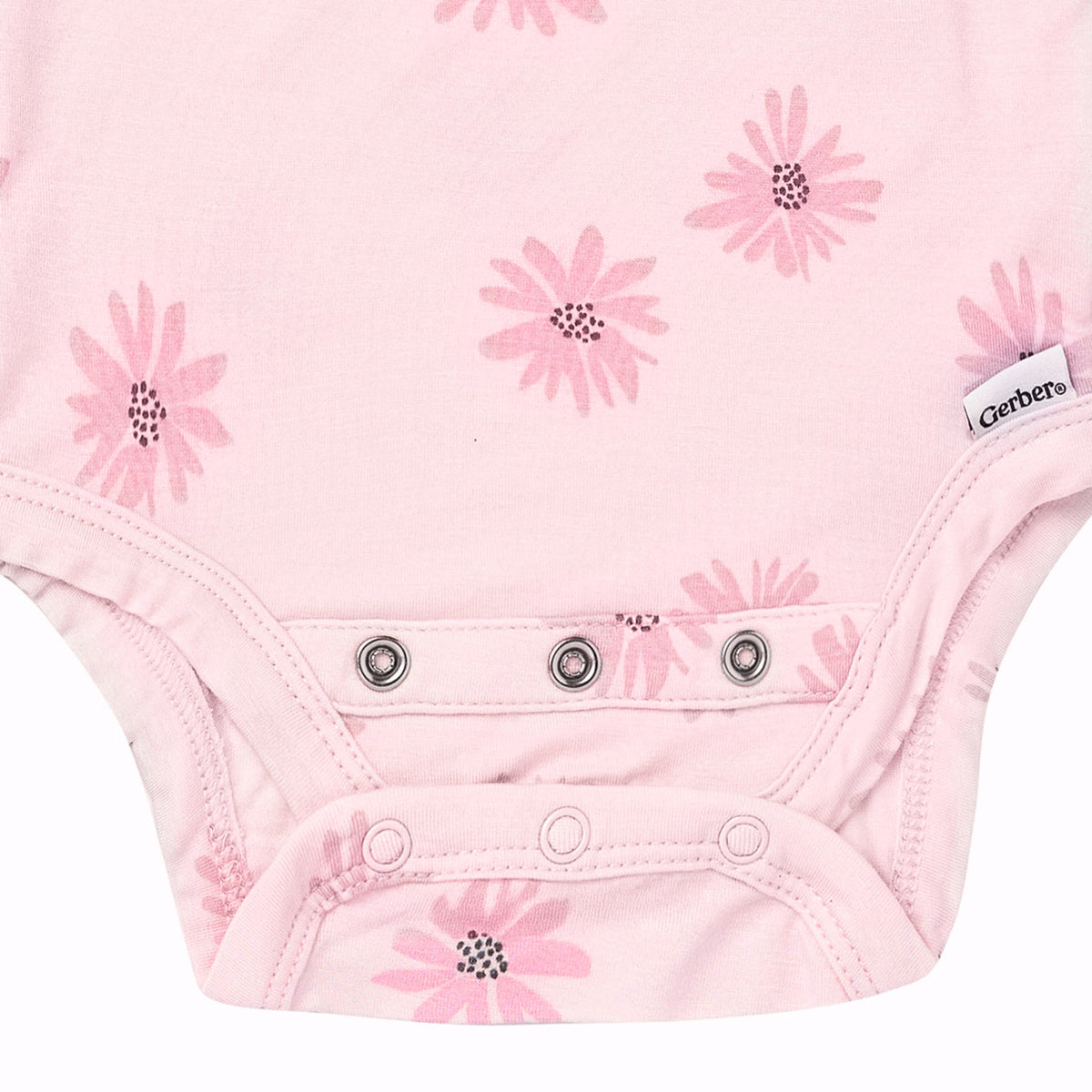 2-Piece Baby Girls Pink Floral Onesie® Pant Set-Gerber Childrenswear Wholesale