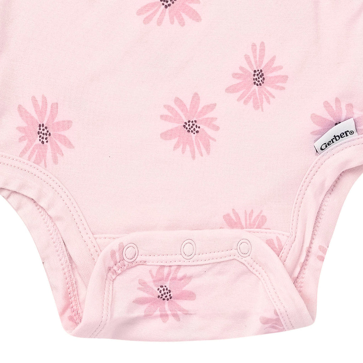 2-Piece Baby Girls Pink Floral Onesie® Pant Set-Gerber Childrenswear Wholesale