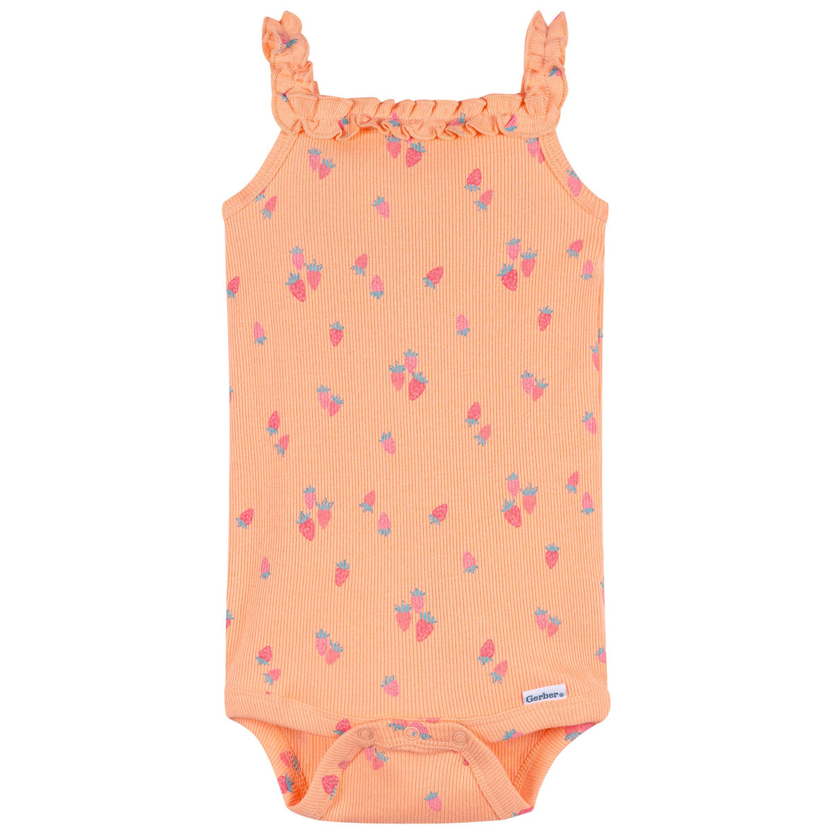 2-Piece Baby Girls Strawberries Bodysuit & Shorts Set, view 2