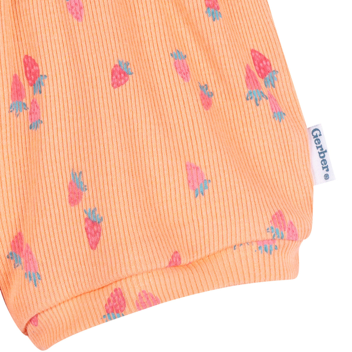 2-Piece Baby Girls Strawberries Bodysuit & Shorts Set, view 7
